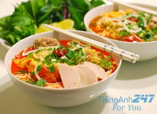 Từ vựng tiếng Anh về món ăn Việt Nam